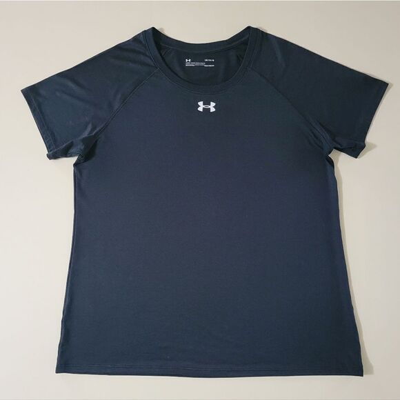 Under Armour Women’s Black Loose Fit Heatgear® Short Sleeve Tee - Picture 3 of 11